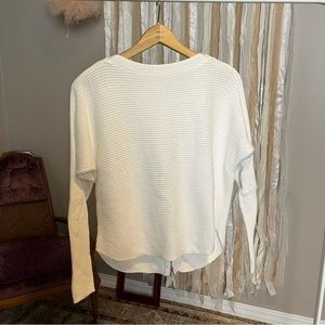 White Armani Exchange Back-Zip Sweater